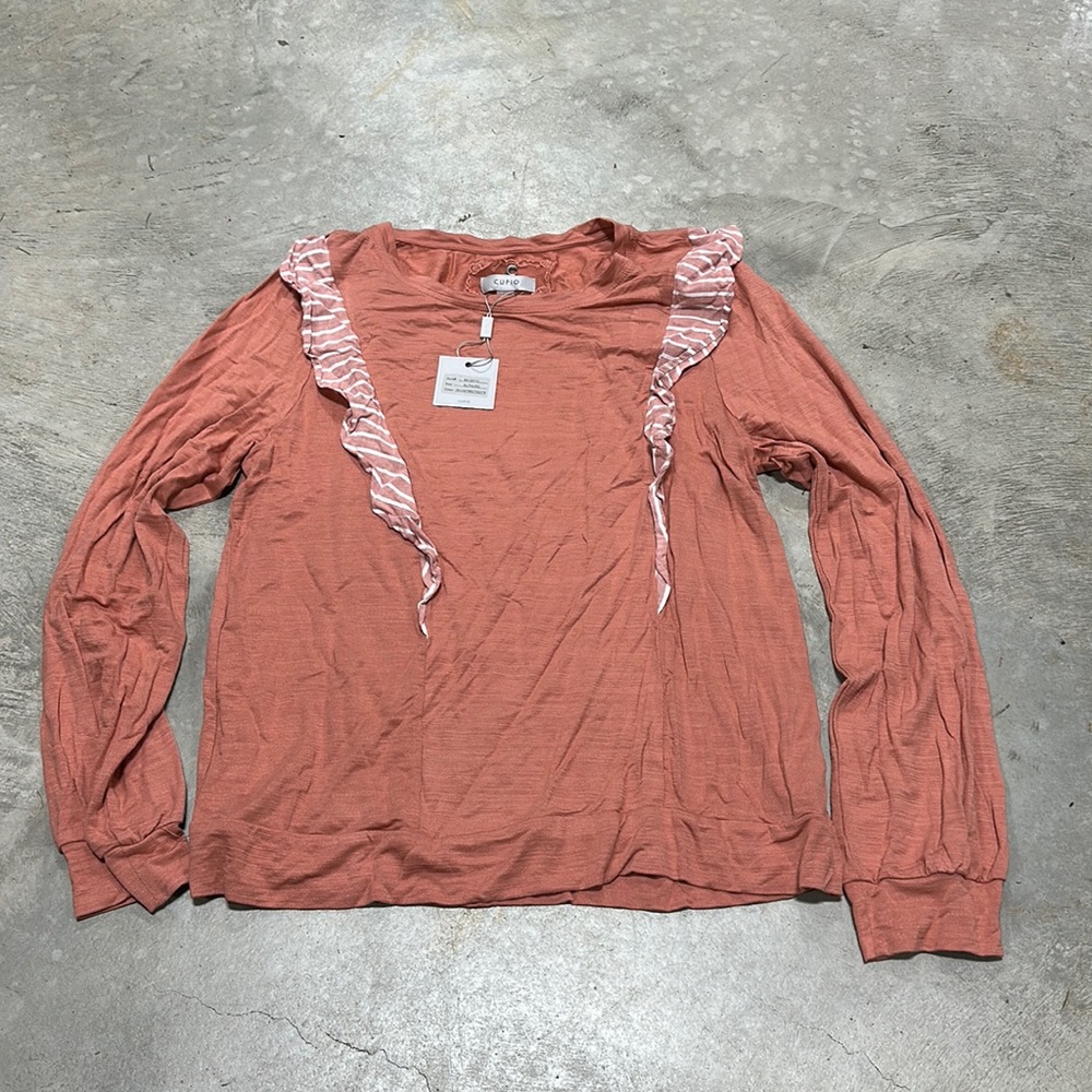 Cupio brand Rose‎ pink pull over shirt /Size XL / E-51